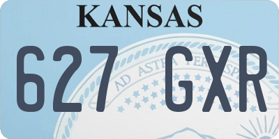 KS license plate 627GXR