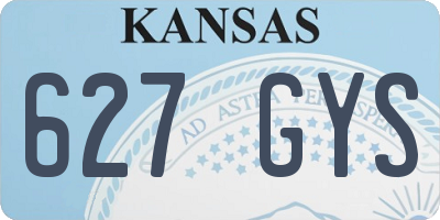 KS license plate 627GYS