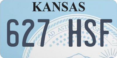 KS license plate 627HSF