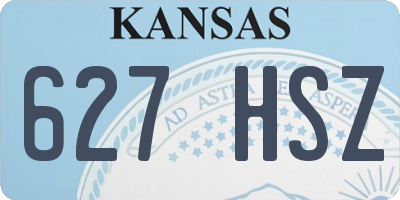 KS license plate 627HSZ