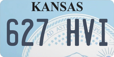 KS license plate 627HVI
