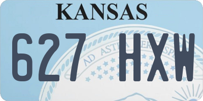 KS license plate 627HXW