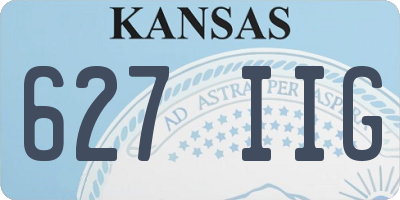 KS license plate 627IIG