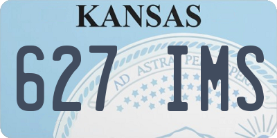 KS license plate 627IMS