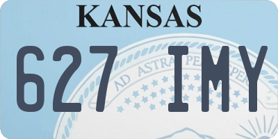 KS license plate 627IMY