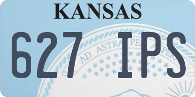 KS license plate 627IPS