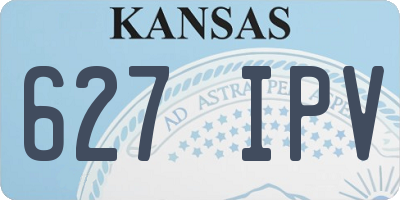 KS license plate 627IPV