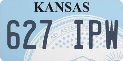 KS license plate 627IPW