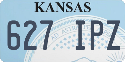 KS license plate 627IPZ