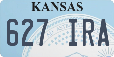 KS license plate 627IRA