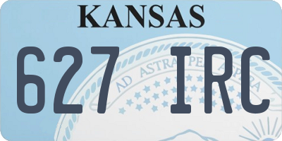 KS license plate 627IRC