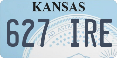 KS license plate 627IRE