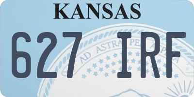 KS license plate 627IRF
