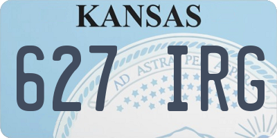 KS license plate 627IRG