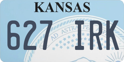 KS license plate 627IRK