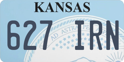 KS license plate 627IRN