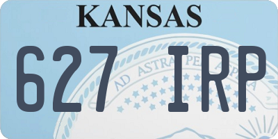 KS license plate 627IRP
