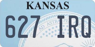 KS license plate 627IRQ