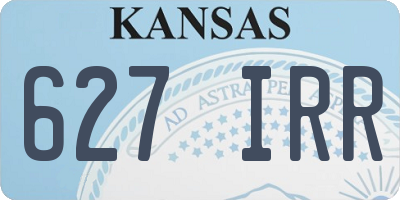 KS license plate 627IRR