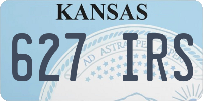 KS license plate 627IRS