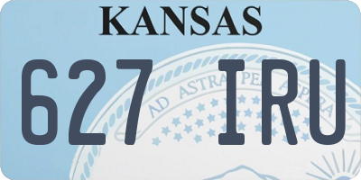 KS license plate 627IRU