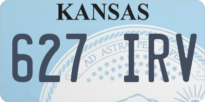 KS license plate 627IRV