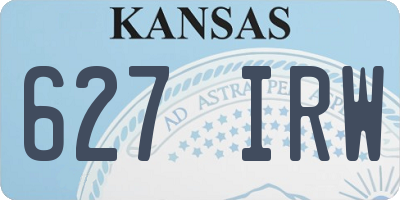 KS license plate 627IRW