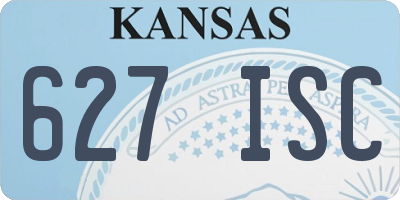 KS license plate 627ISC