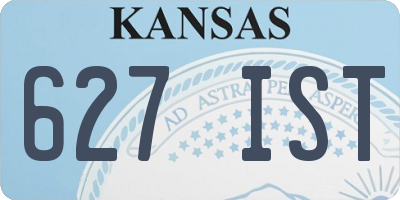 KS license plate 627IST