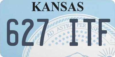 KS license plate 627ITF