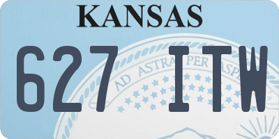 KS license plate 627ITW