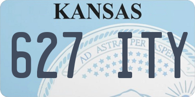 KS license plate 627ITY