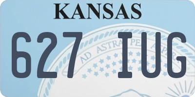 KS license plate 627IUG