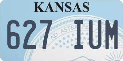 KS license plate 627IUM
