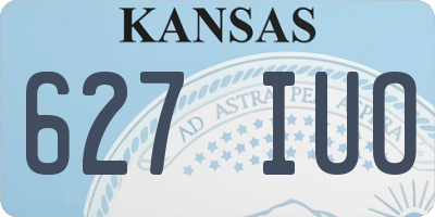 KS license plate 627IUO