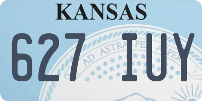 KS license plate 627IUY