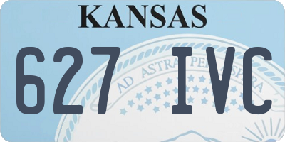 KS license plate 627IVC