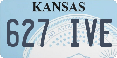KS license plate 627IVE