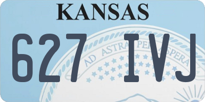 KS license plate 627IVJ