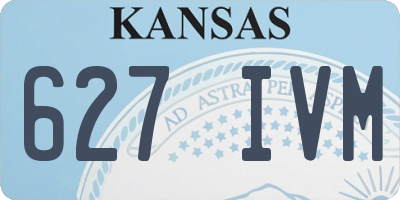 KS license plate 627IVM
