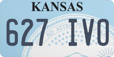 KS license plate 627IVO