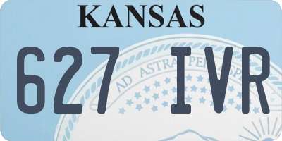 KS license plate 627IVR