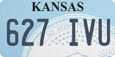 KS license plate 627IVU