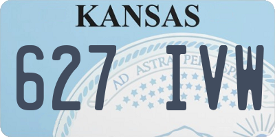 KS license plate 627IVW