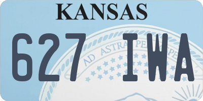 KS license plate 627IWA