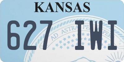 KS license plate 627IWI