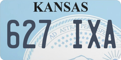 KS license plate 627IXA