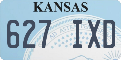 KS license plate 627IXD