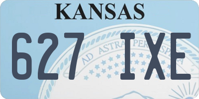 KS license plate 627IXE