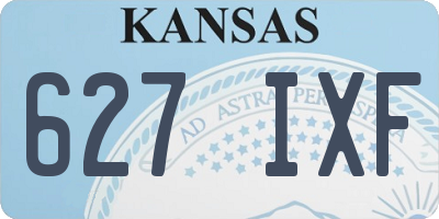 KS license plate 627IXF